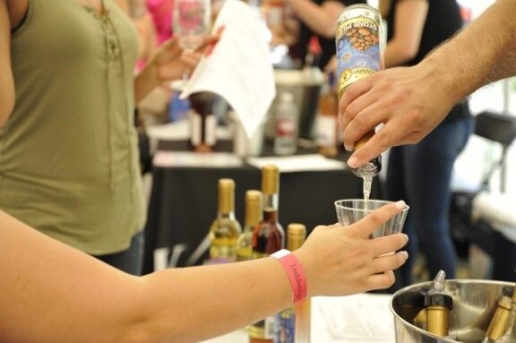 Pouring wine